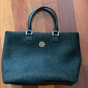 Tory Burch gray flannel purse